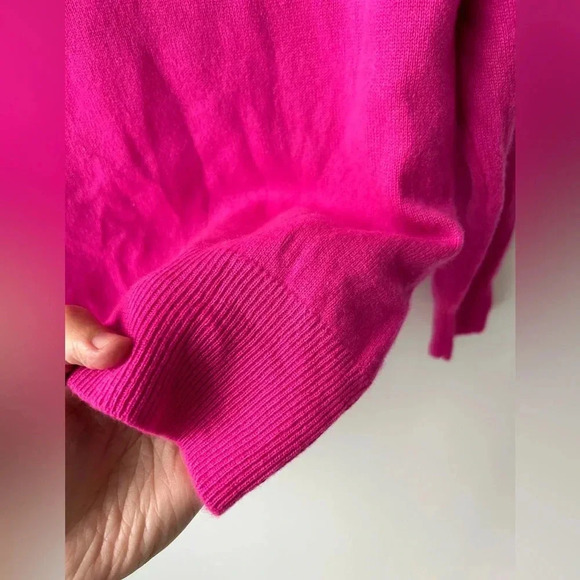 Cashmere collection bright  pink turtleneck sweater - Picture 14 of 14